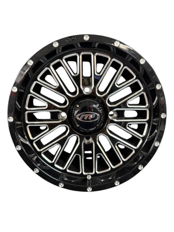  ITP MOMENTUM WHEELS BLK/MAC 14X7 for sale at Used Powersports LLC - Parts and Accessories in Reidsville NC