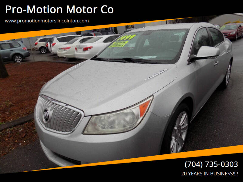 2012 Buick LaCrosse for sale at Pro-Motion Motor Co in Lincolnton NC