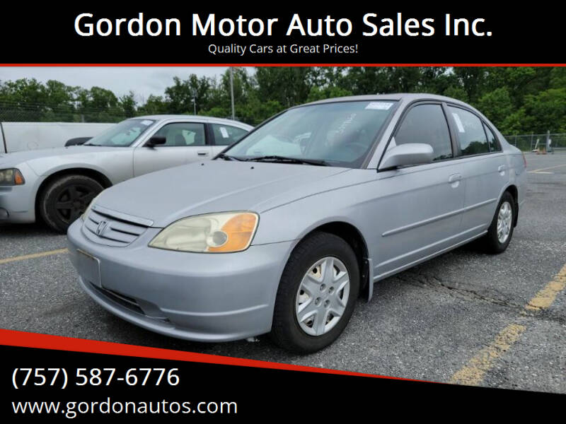 2003 Honda Civic for sale at Gordon Motor Auto Sales Inc. in Norfolk VA
