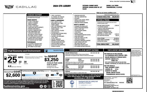 2024 Cadillac CT5 Luxury