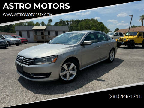 2014 Volkswagen Passat for sale at ASTRO MOTORS in Houston TX