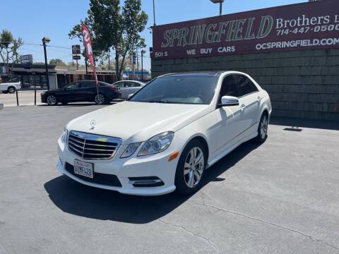 2013 Mercedes-Benz E-Class for sale at SPRINGFIELD BROTHERS LLC in Fullerton CA