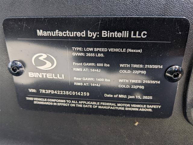 2025 Bintelli NEXUS 6PR LIFTED