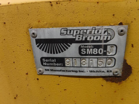 2012 Superior Broom SM80J Propelled Sweeper