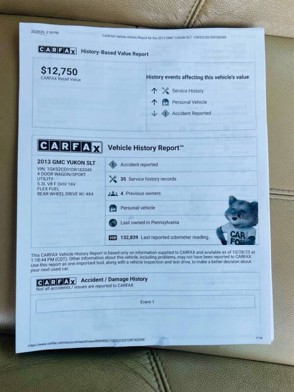 2013 GMC Yukon SLT