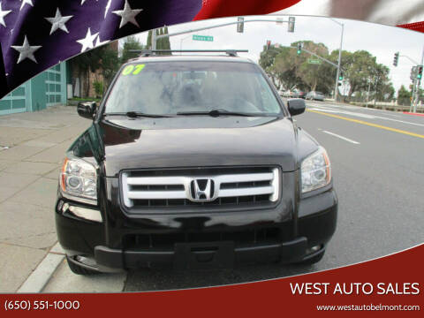 2007 Honda Pilot for sale at West Auto Sales in Belmont CA