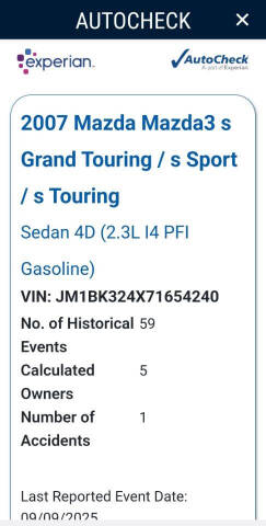 2007 Mazda MAZDA3 s Grand Touring