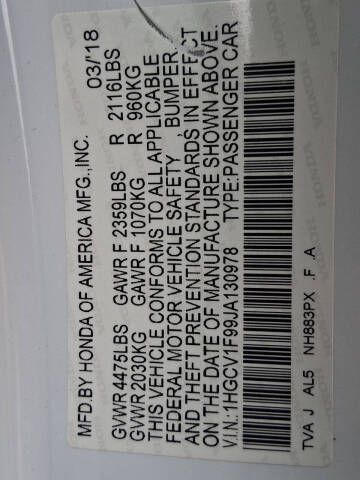 2018 Honda Accord Touring