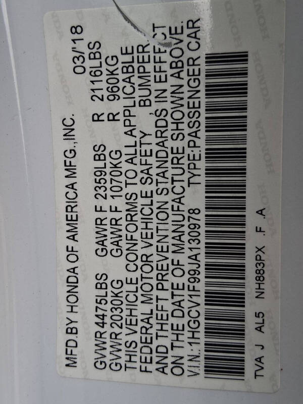 2018 Honda Accord Touring