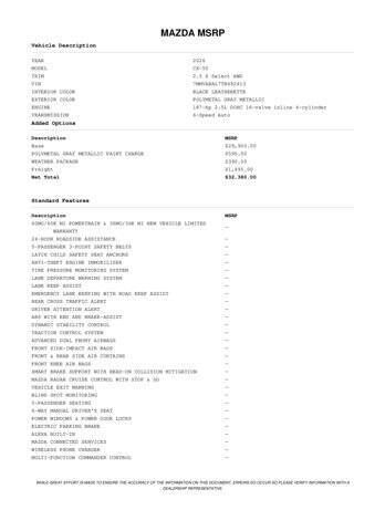 2026 Mazda CX-50 2.5 S Select