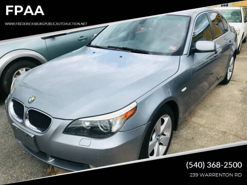 2006 BMW 5 Series for sale at FPAA in Fredericksburg VA