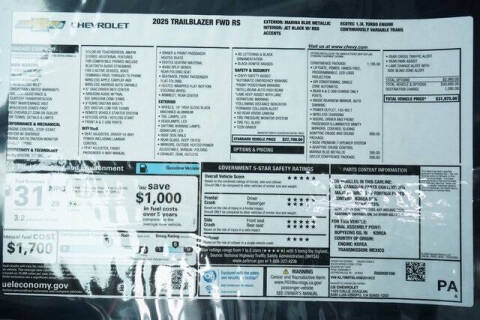 2025 Chevrolet TrailBlazer RS