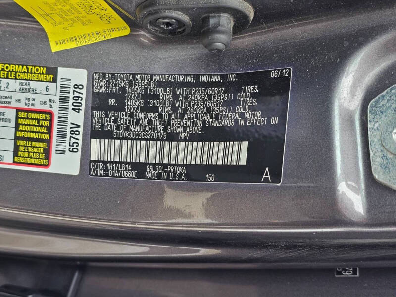 2012 Toyota Sienna XLE 8-Passenger