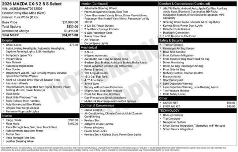2026 Mazda CX-5 2.5 S Select