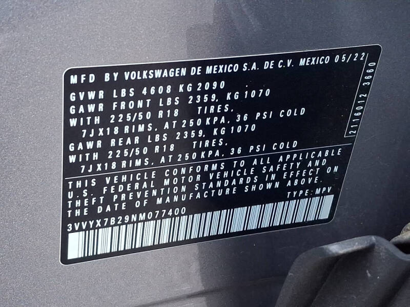 2022 Volkswagen Taos SE 4Motion