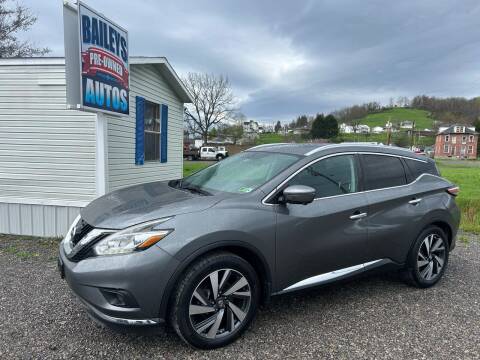 2016 Nissan Murano for sale at Bailey's Pre-Owned Autos in Anmoore WV