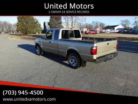 2001 Ford Ranger for sale at United Motors in Fredericksburg VA