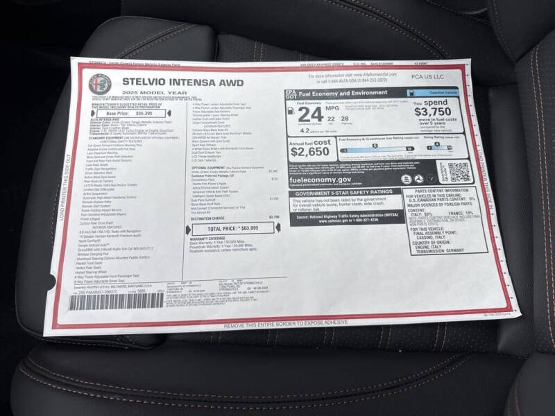 2025 Alfa Romeo Stelvio Intensa