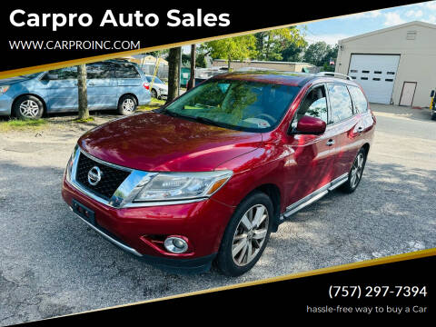2014 Nissan Pathfinder for sale at Carpro Auto Sales in Chesapeake VA