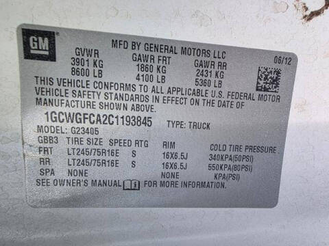 2012 Chevrolet Express 2500