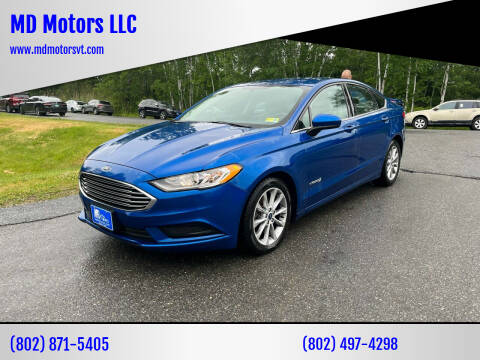 2017 Ford Fusion Hybrid for sale at MD Motors LLC in Williston VT