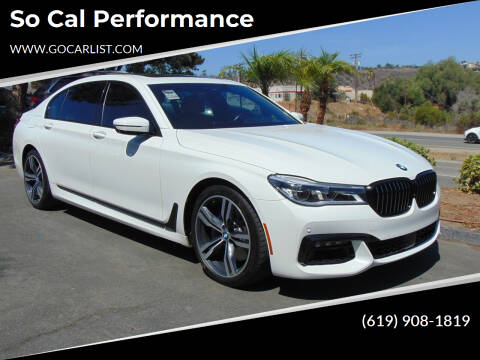 2017 BMW 7 Series for sale at So Cal Performance in San Diego CA