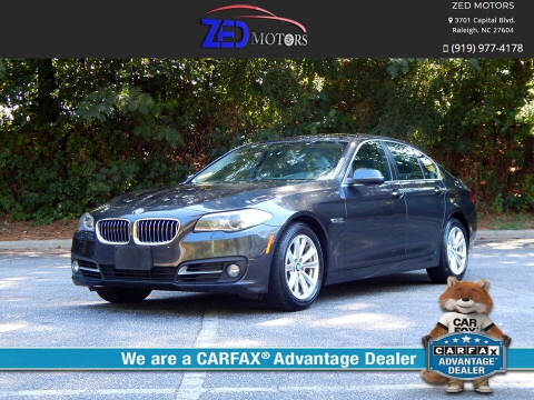 2016 BMW 5 Series for sale at Zed Motors in Raleigh NC