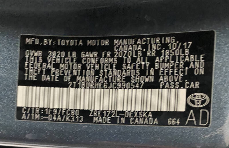 2018 Toyota Corolla SE