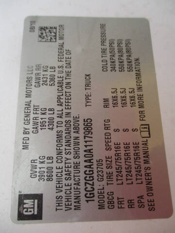 2010 Chevrolet Express 2500