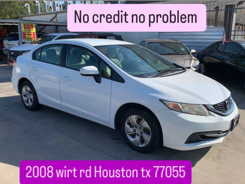 2014 Honda Civic for sale at Hispanos Cars 4 Less by Cadena Motors, Inc. in Houston TX