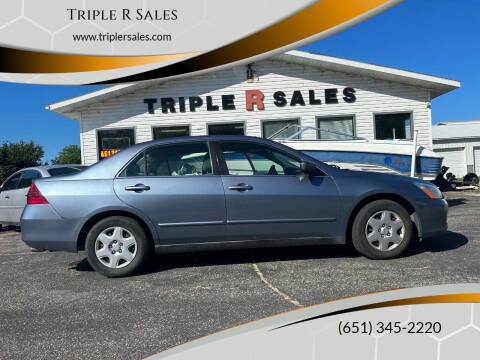 2007 Honda Accord for sale at Triple R Sales in Lake City MN