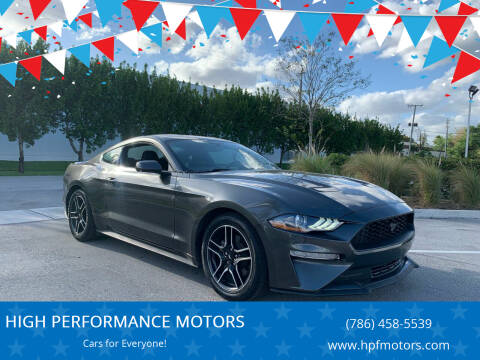 2020 Ford Mustang for sale at HIGH PERFORMANCE MOTORS in Hollywood FL