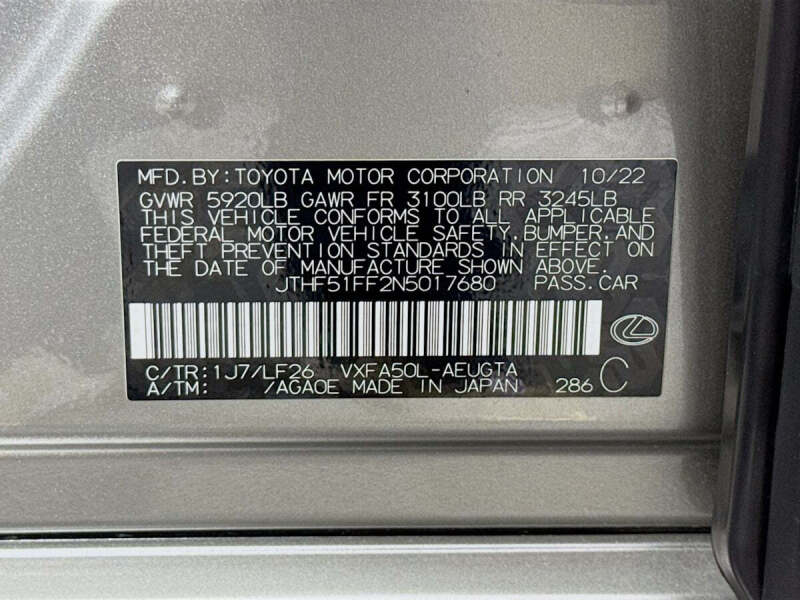 2022 Lexus LS 500 F SPORT