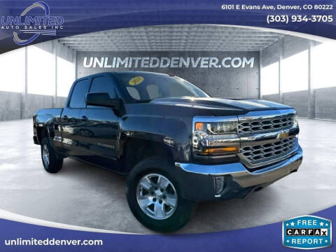 2018 Chevrolet Silverado 1500 for sale at Unlimited Auto Sales in Denver CO