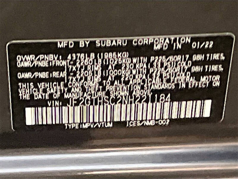 2022 Subaru Crosstrek Sport