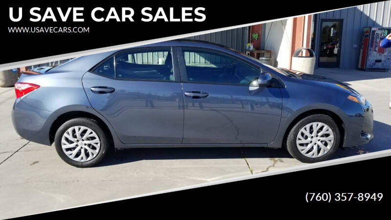 2019 Toyota Corolla for sale at U SAVE CAR SALES in Calexico CA