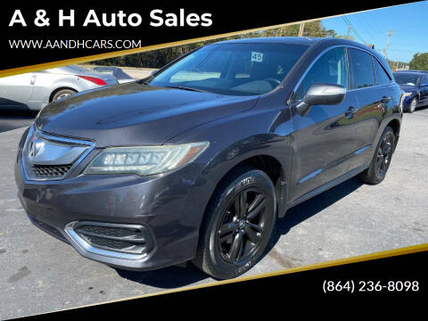 2016 Acura RDX for sale at A & H Auto Sales in Greenville SC