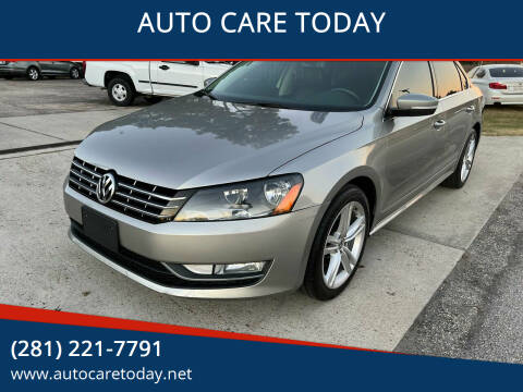 2012 Volkswagen Passat for sale at AUTO CARE TODAY in Spring TX