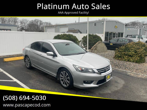 2014 Honda Accord for sale at Platinum Auto Sales in South Yarmouth MA