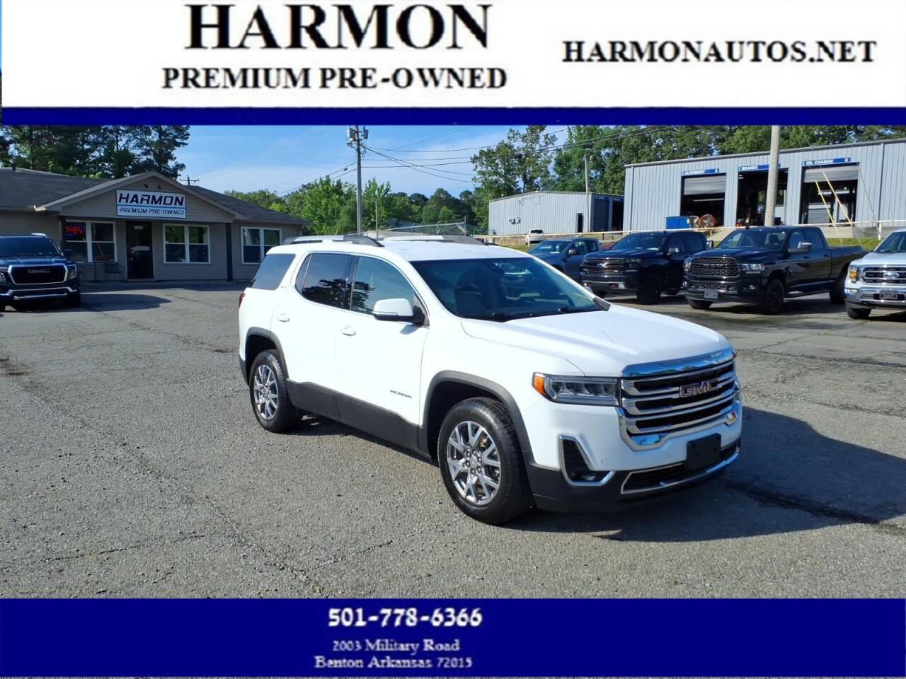 White 2021 GMC Acadia SLT SLT 4dr SUV 2