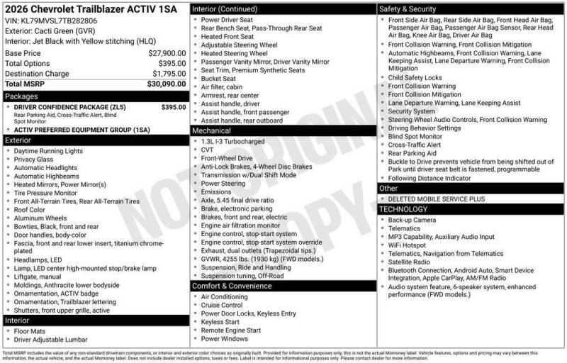 2026 Chevrolet TrailBlazer ACTIV
