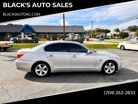 2008 BMW 5 Series for sale at BLACK'S AUTO SALES in Stanley NC