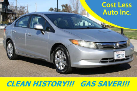 2012 Honda Civic for sale at Cost Less Auto Inc. in Rocklin CA