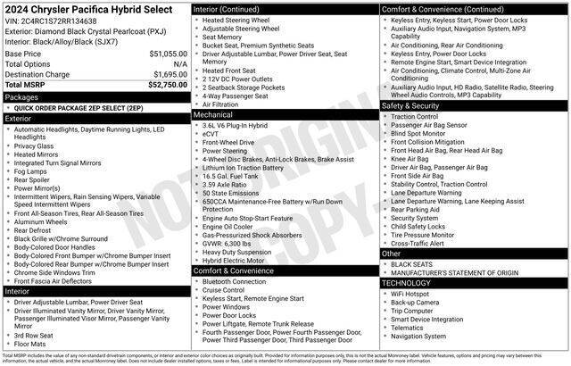 2024 Chrysler Pacifica Plug-In Hybrid Select