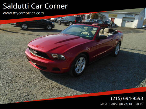 2011 Ford Mustang for sale at Saldutti Car Corner in Gilbertsville PA