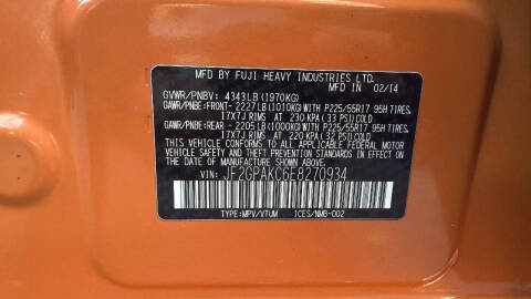 2014 Subaru XV Crosstrek 2.0i Limited