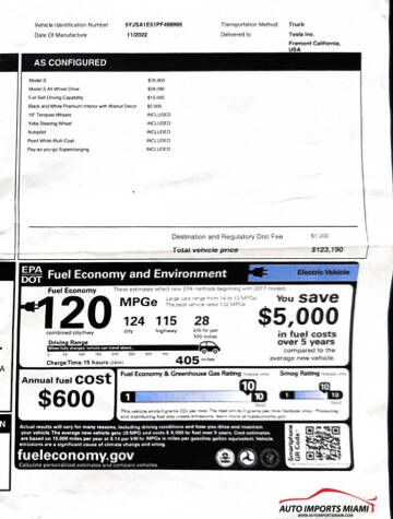 2023 Tesla Model S Standard Range