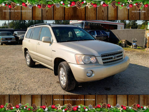2002 Toyota Highlander for sale at DISCOUNT AUTO SALES LLC in Spanaway WA