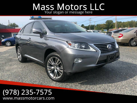 2013 Lexus RX 450h for sale at Mass Motors LLC in Worcester MA