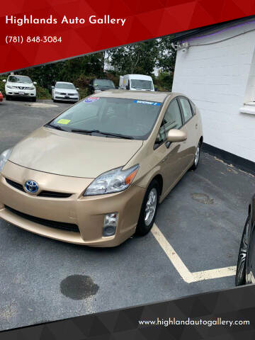 2010 Toyota Prius for sale at Highlands Auto Gallery in Braintree MA